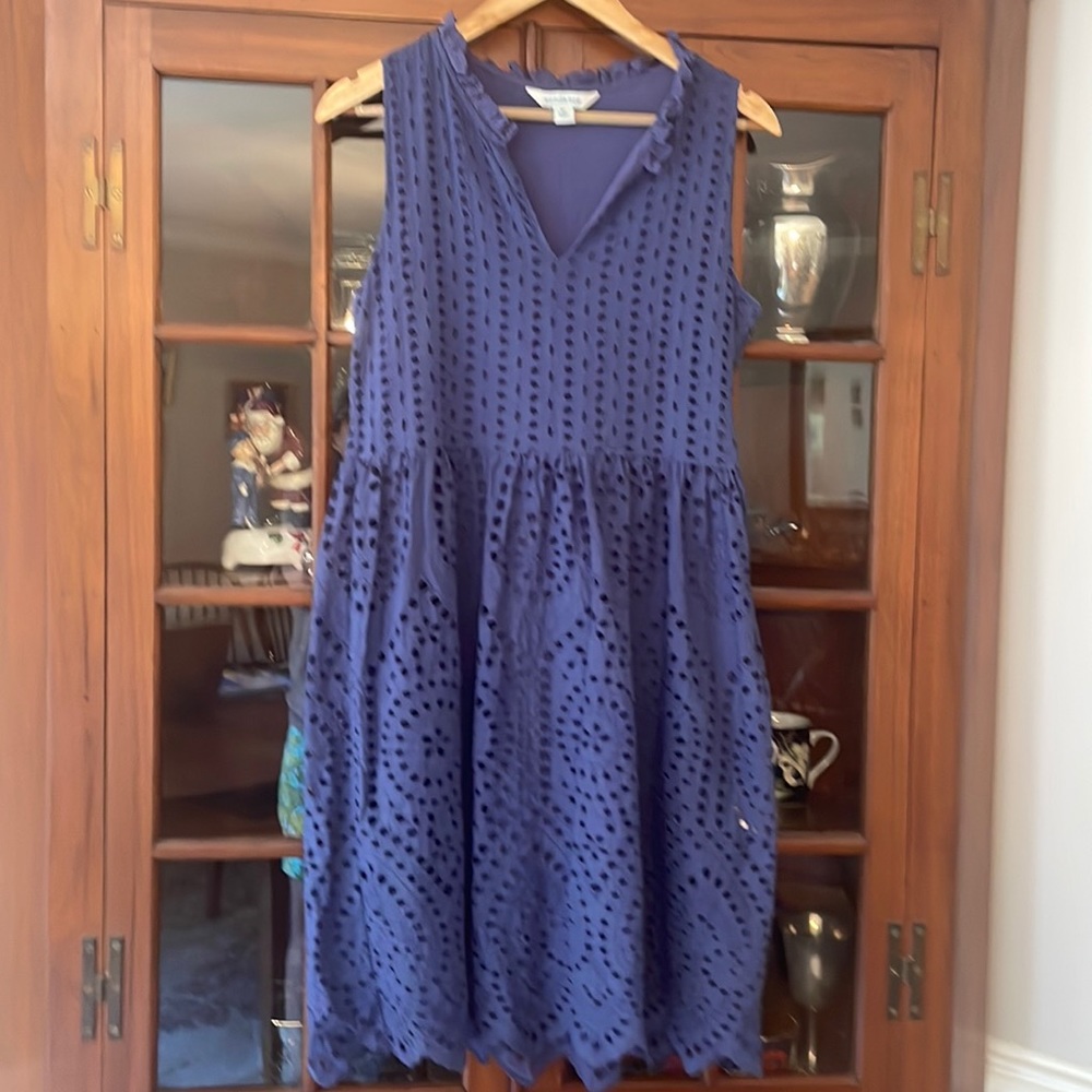 Sundance Blue Eyelet Dress Super Cute! Medium